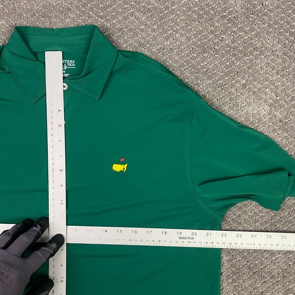 NWOT Masters Tech Polo Shirt Men's Medium Green Golf Performance Wear stretch - Picture 6 of 9